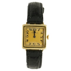 Tiffany & Co. 18 Karat Yellow Gold 1926 Vintage Dress Watch with Patek Philippe