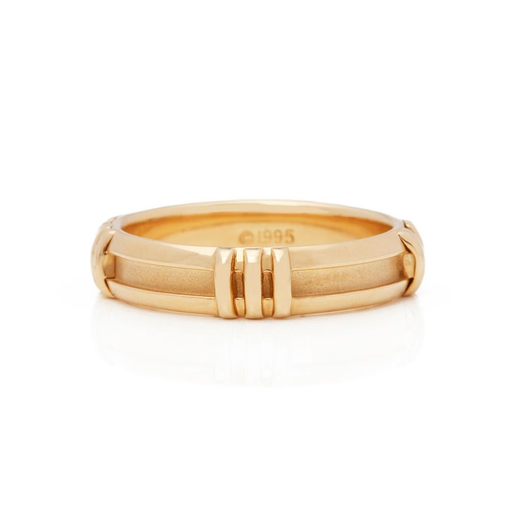 Modern Tiffany & Co. 18 Karat Yellow Gold 1995 Atlas Band Ring
