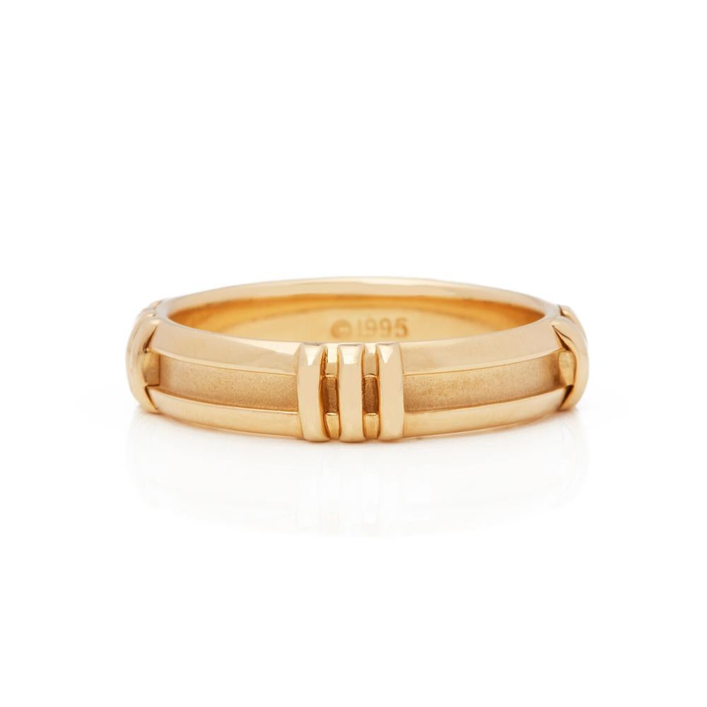 Modern Tiffany & Co. 18 Karat Yellow Gold 1995 Atlas Band Ring