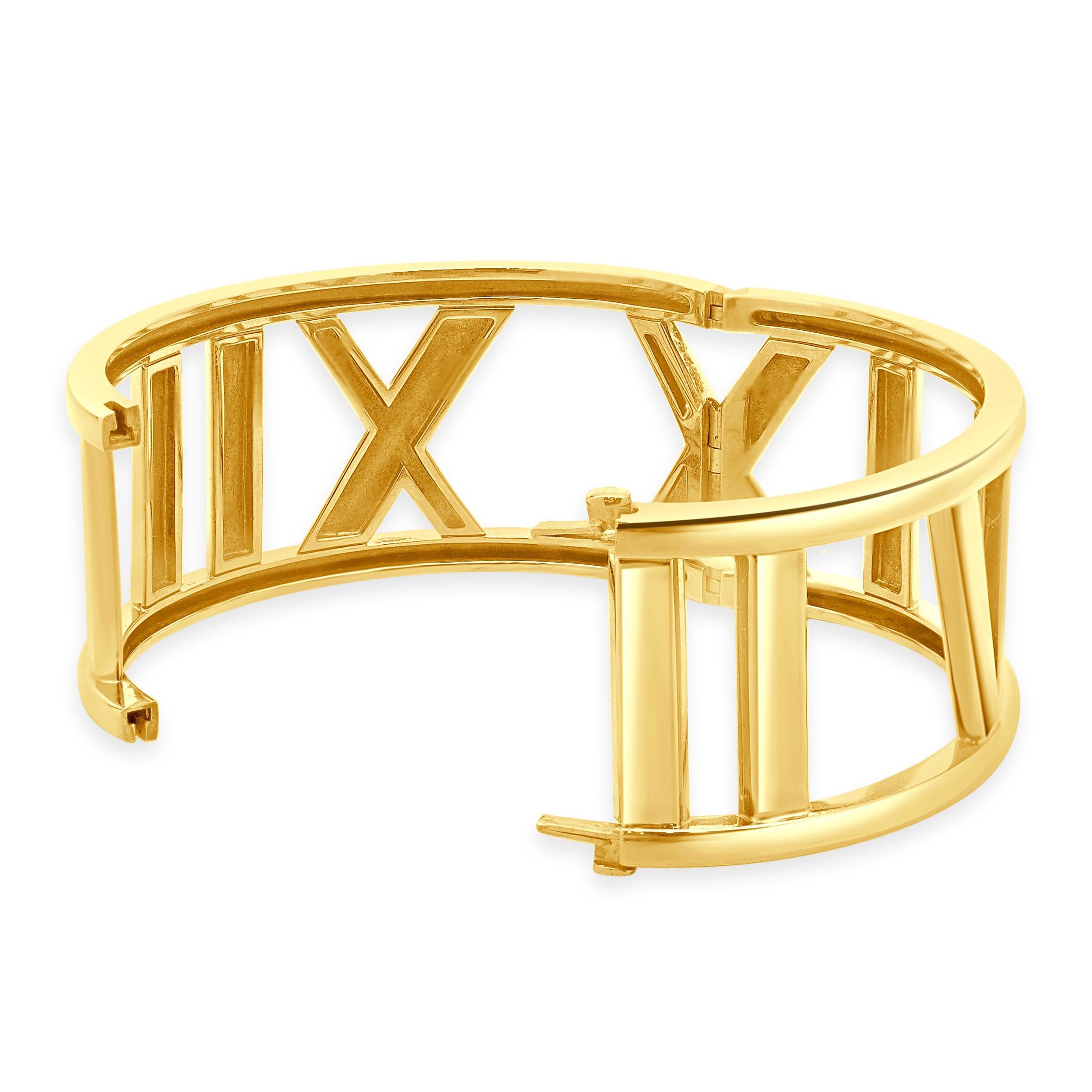 Women's Tiffany & Co. 18 Karat Yellow Gold 2003 Atlas Bangle