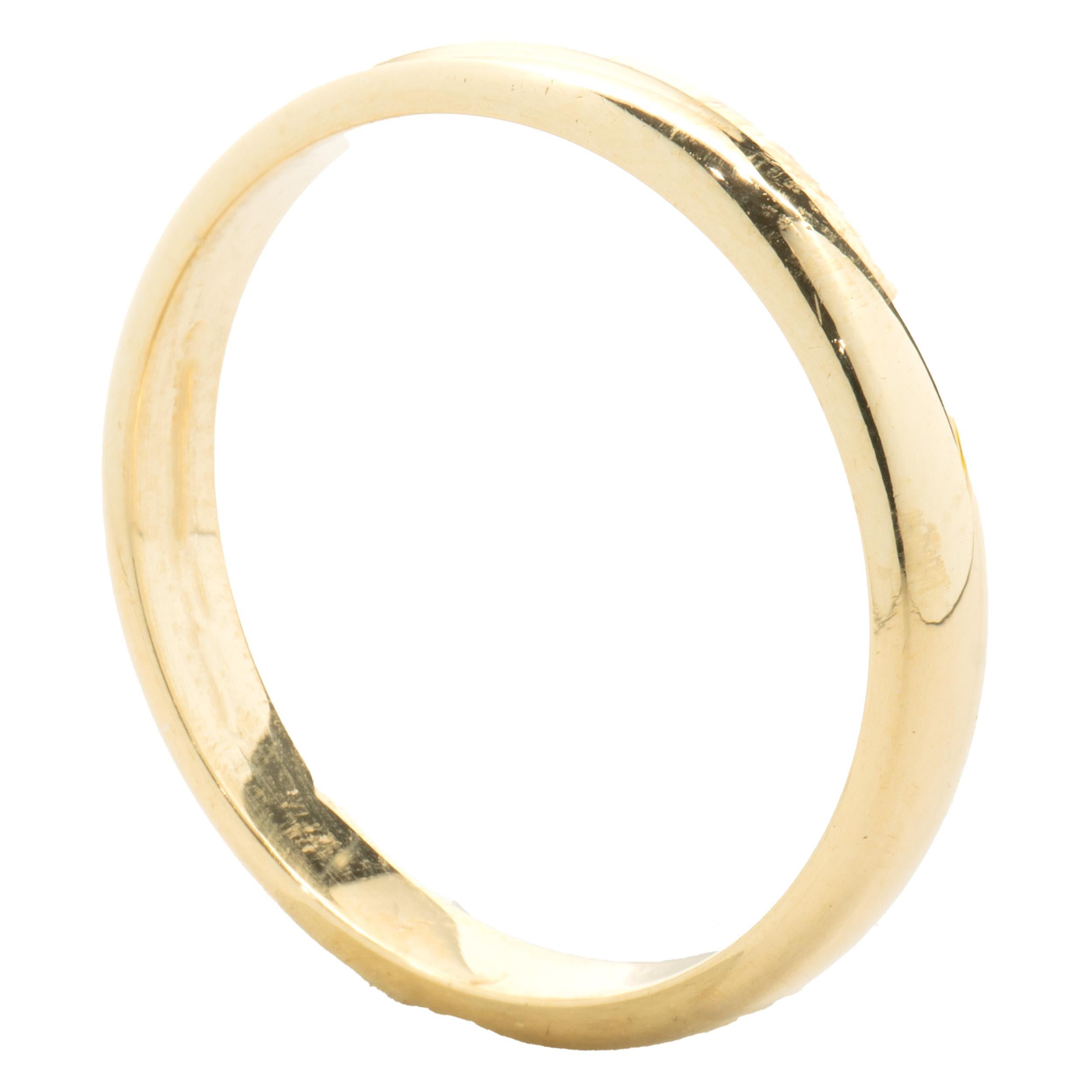 Women's Tiffany & Co. 18 Karat Yellow Gold 3MM Band  For Sale