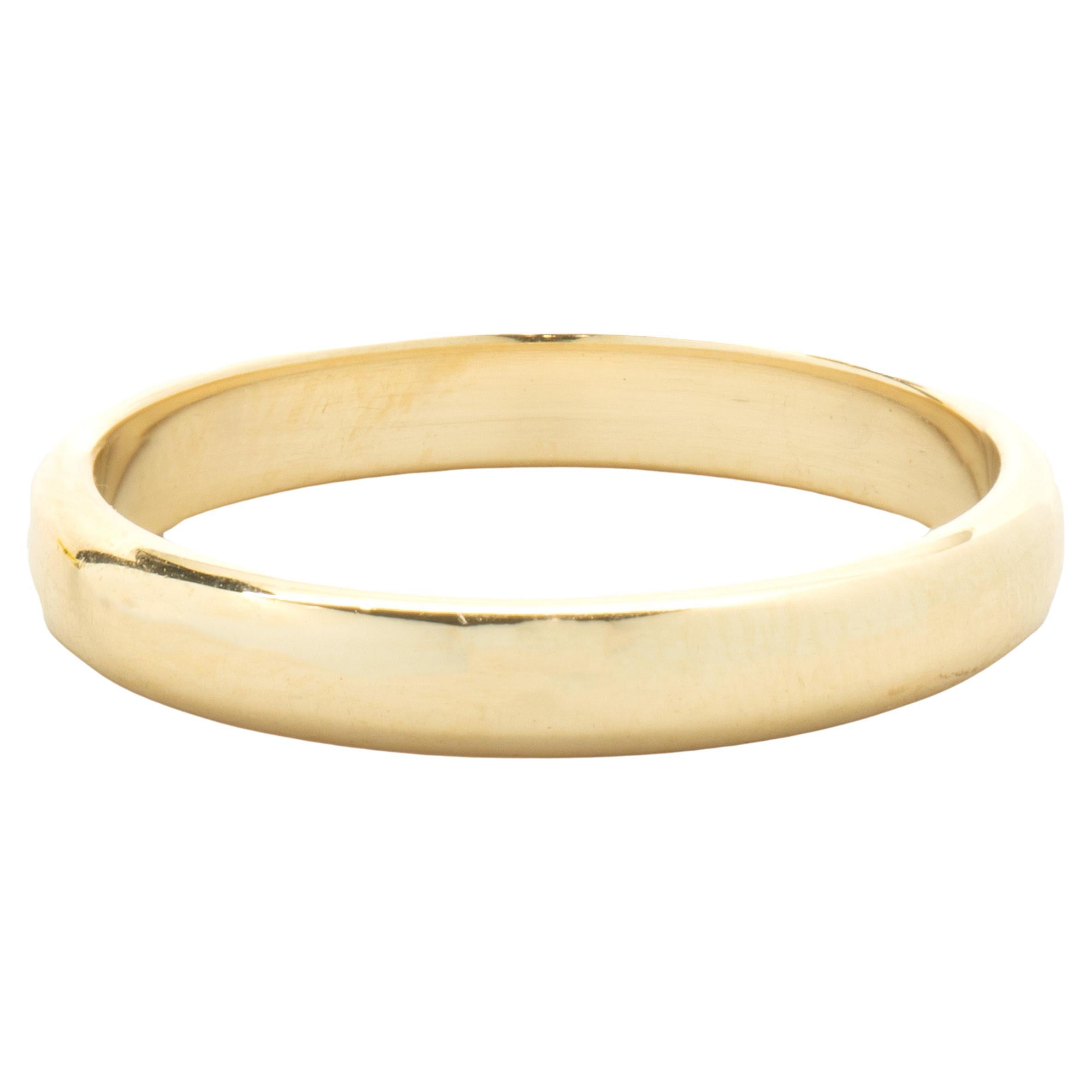 Tiffany & Co. 18 Karat Yellow Gold 3MM Band  For Sale