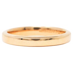 Tiffany & Co. 18 Karat Yellow Gold 3MM Wedding Band Unisex Ring