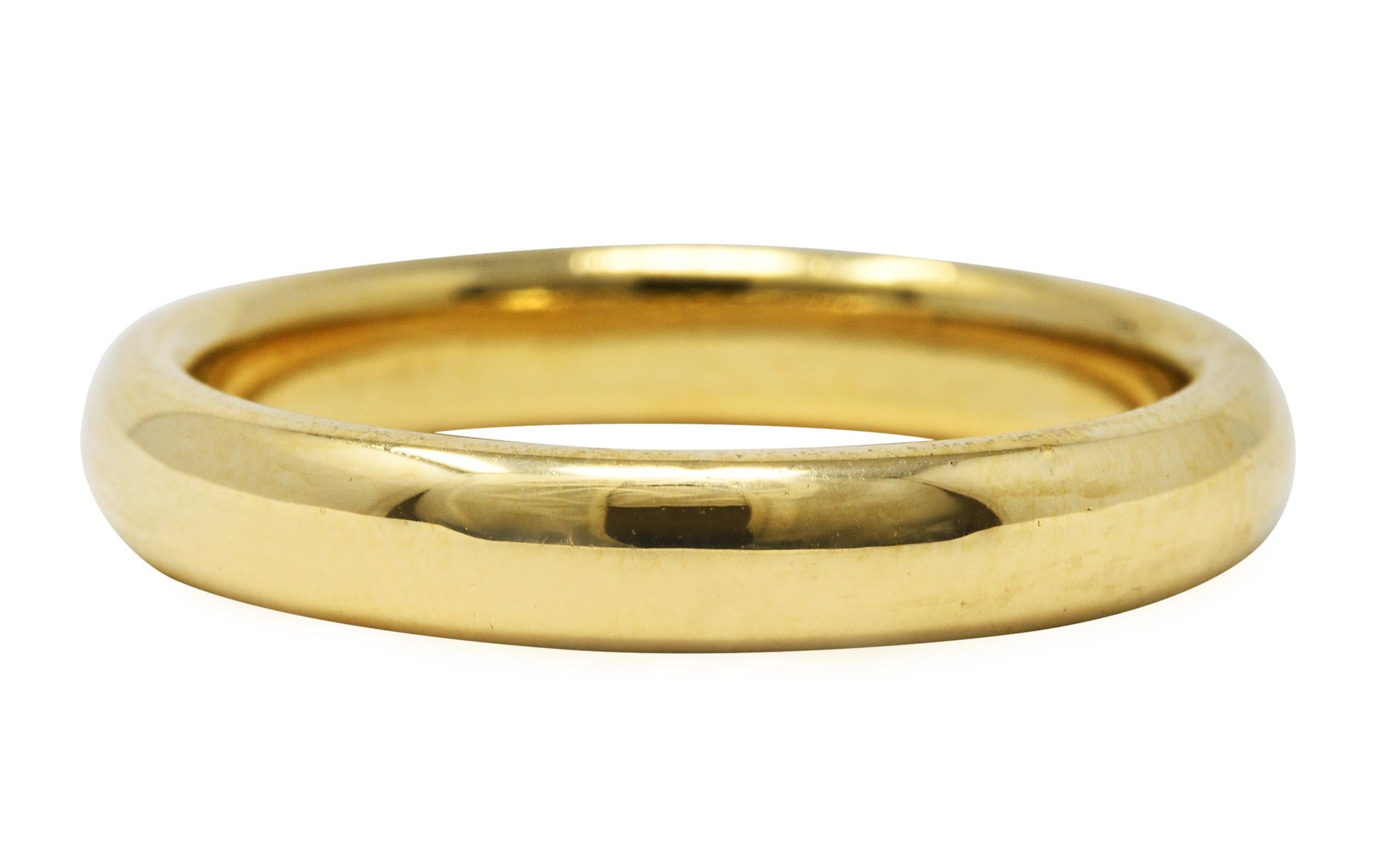 Contemporary Tiffany & Co. 18 Karat Yellow Gold Unisex Wedding Band Ring