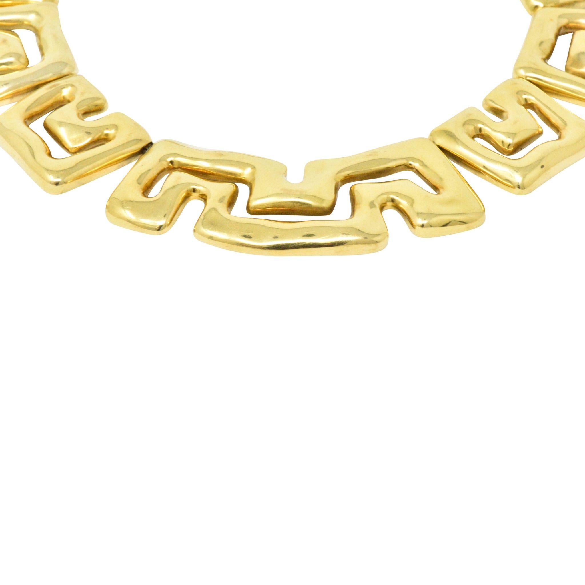 Tiffany & Co. 18 Karat Gold Geometric Linked Collar Necklace 3