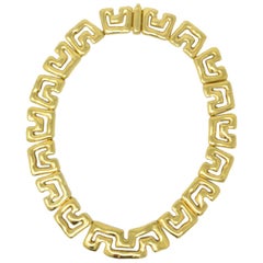 Tiffany & Co. 18 Karat Gold Geometric Linked Collar Necklace