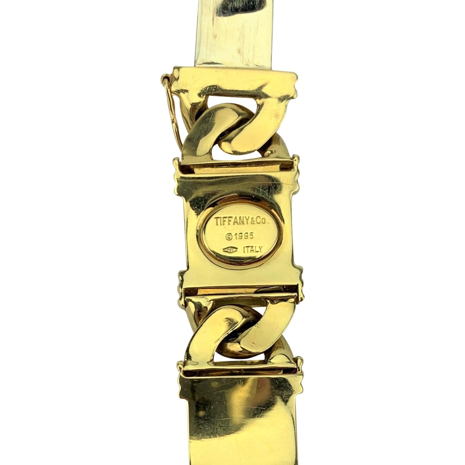 Tiffany & Co. 18 Karat Yellow Gold and 1 Carat Diamond Atlas Bracelet 1