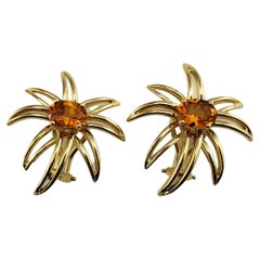 Tiffany & Co. 18 Karat Yellow Gold and Citrine Fireworks Clip On Earrings