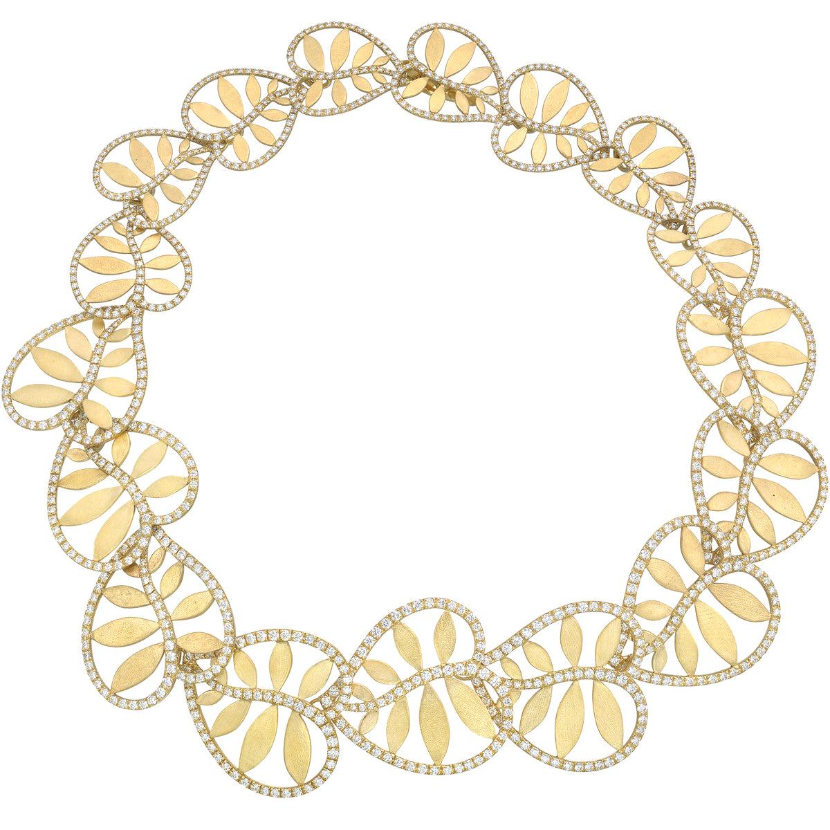 Tiffany & Co. 18 Karat Yellow Gold and Diamond "Villa Paloma" Necklace