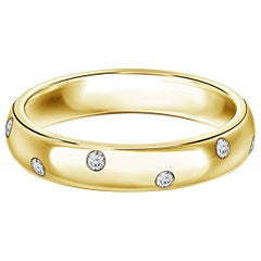 Tiffany & Co. 18 Karat Yellow Gold and Platinum Etoile Diamond Ring