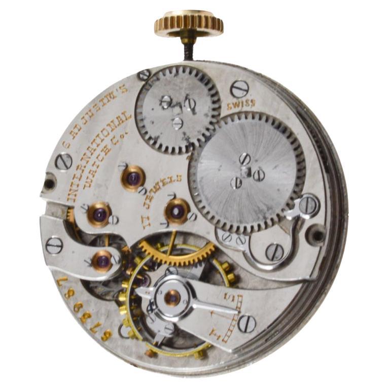 Tiffany & Co. 18 Karat Yellow Gold Art Deco Watch by I.W.C., circa 1920s For Sale 9