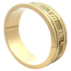 Tiffany & Co 18 Karat Yellow Gold Atlas Bangle Bracelet Size 6.75