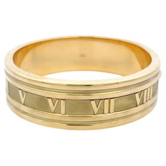 Tiffany & Co 18 Karat Yellow Gold Atlas Bangle Bracelet Size 6.75