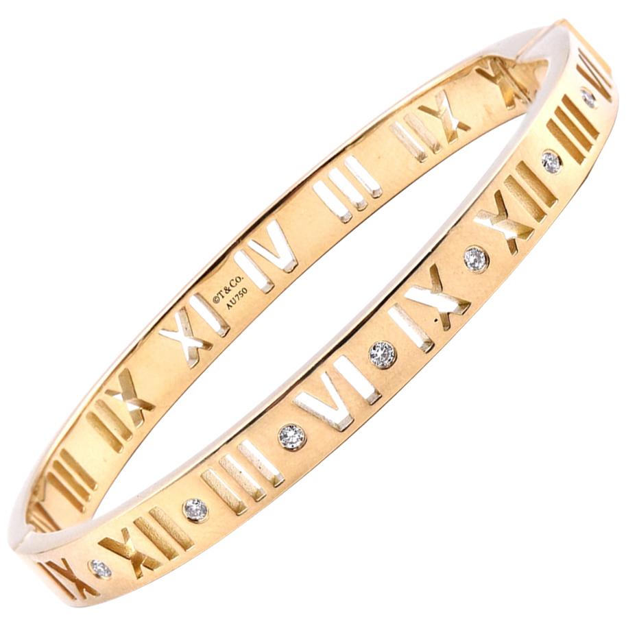 Tiffany & Co. 18 Karat Yellow Gold Atlas Diamond Bracelet
