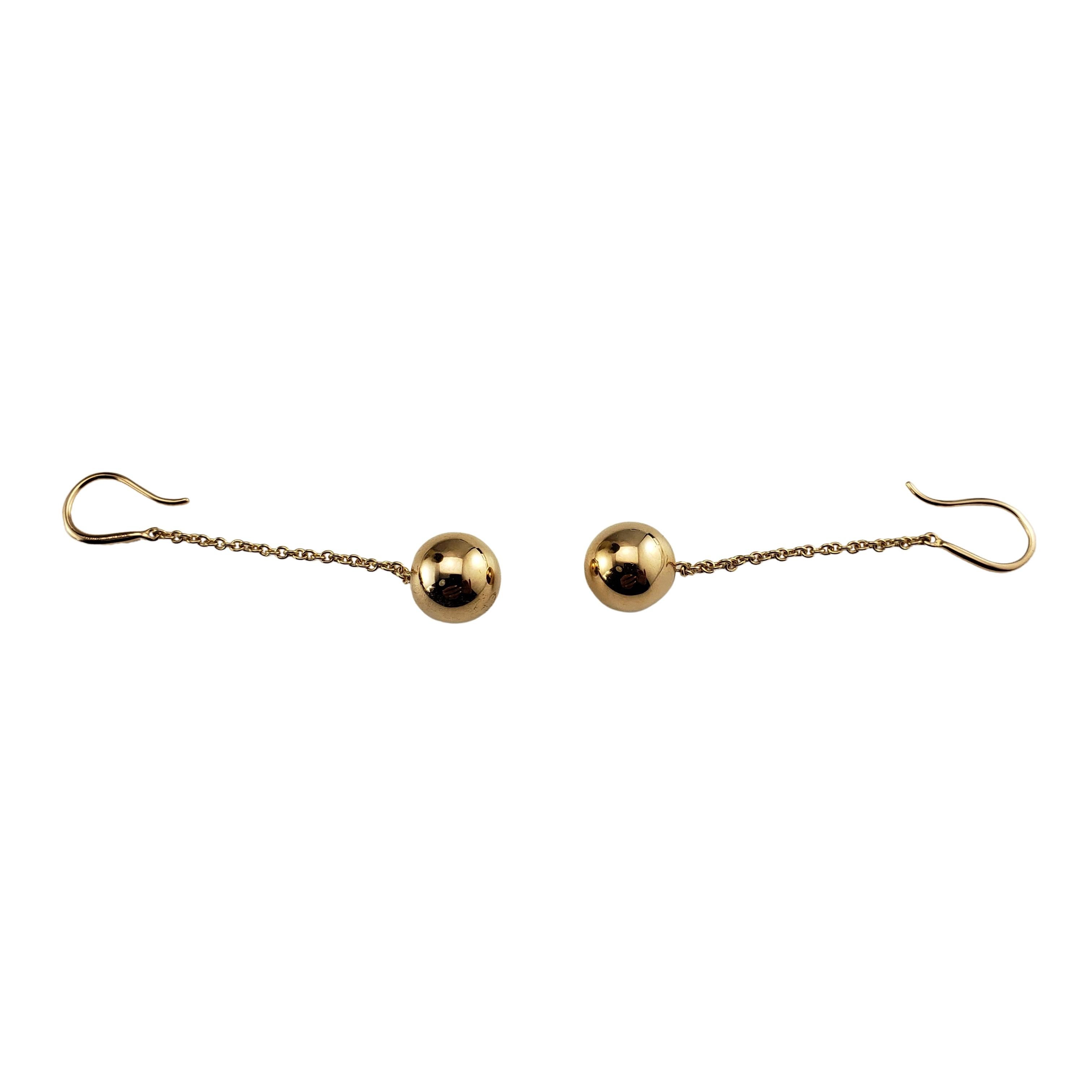 tiffany gold ball drop earrings