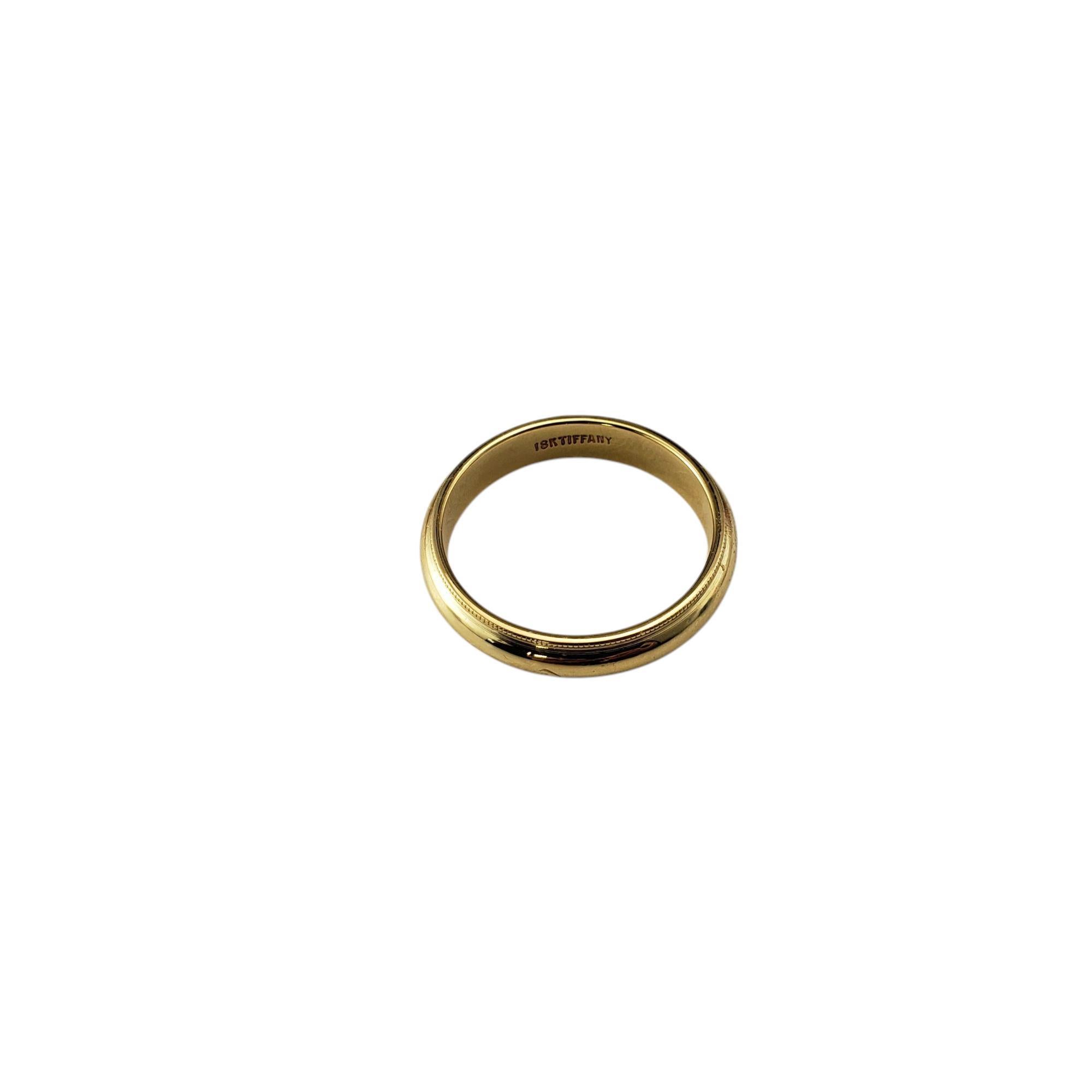 Tiffany & Co. Bague à anneau en or jaune 18 carats taille 8,25-8,5 n° 21550 Pour femmes en vente