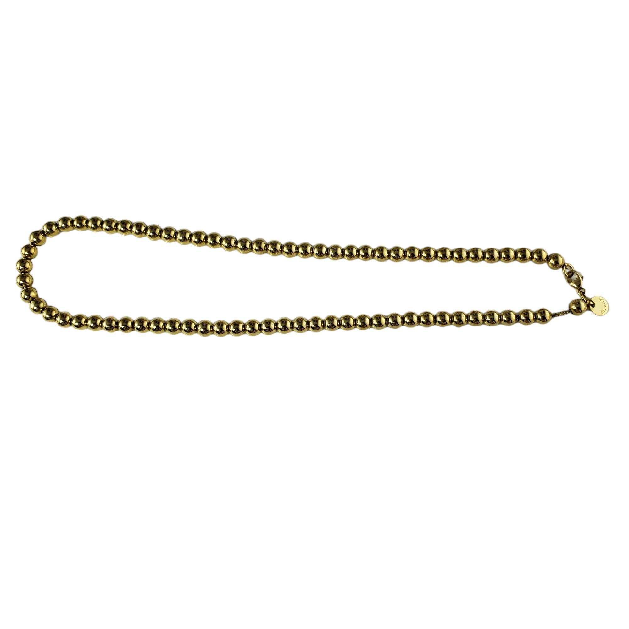 Women's Tiffany & Co. 18 Karat Yellow Gold Bead Necklace