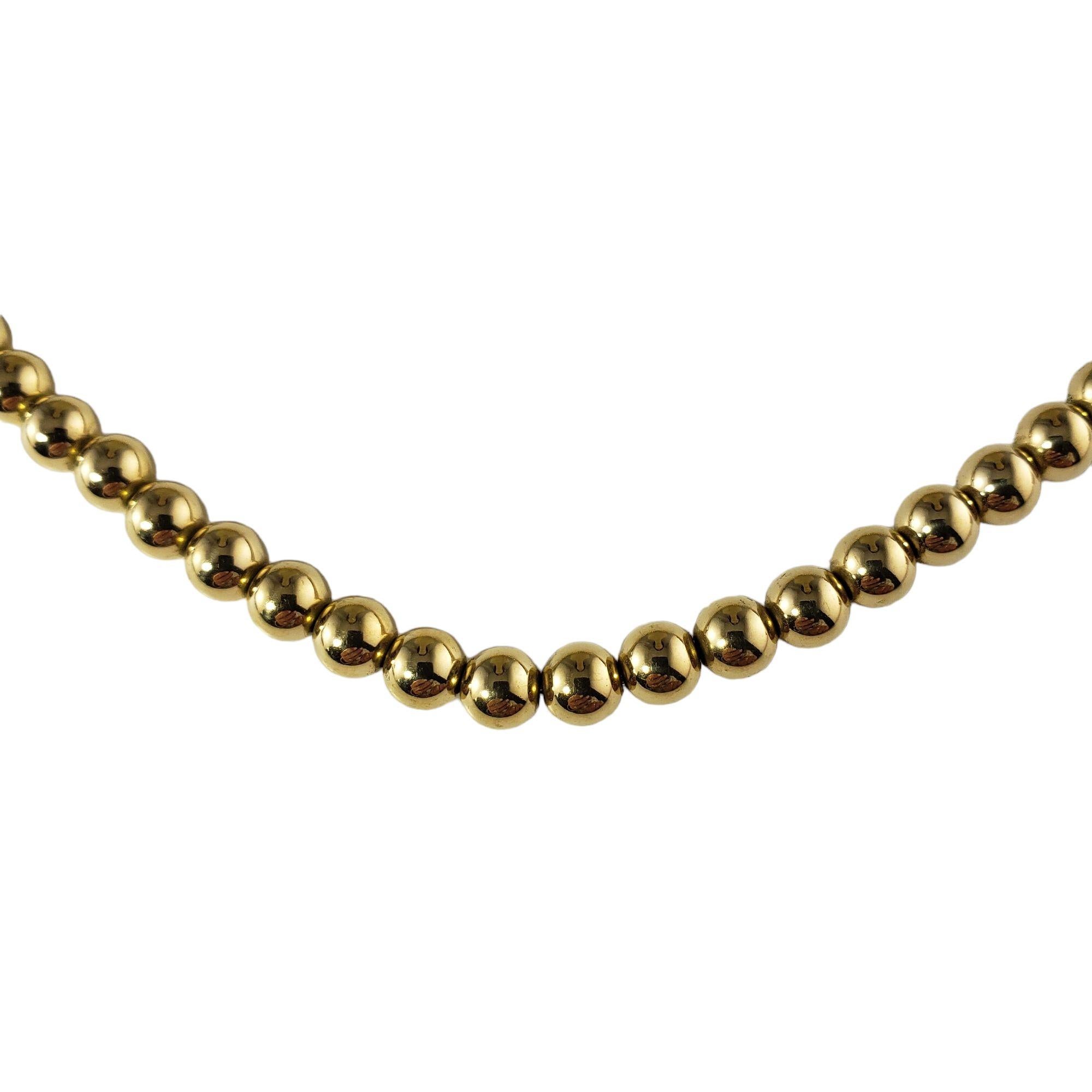 Tiffany & Co. 18 Karat Yellow Gold Bead Necklace 1