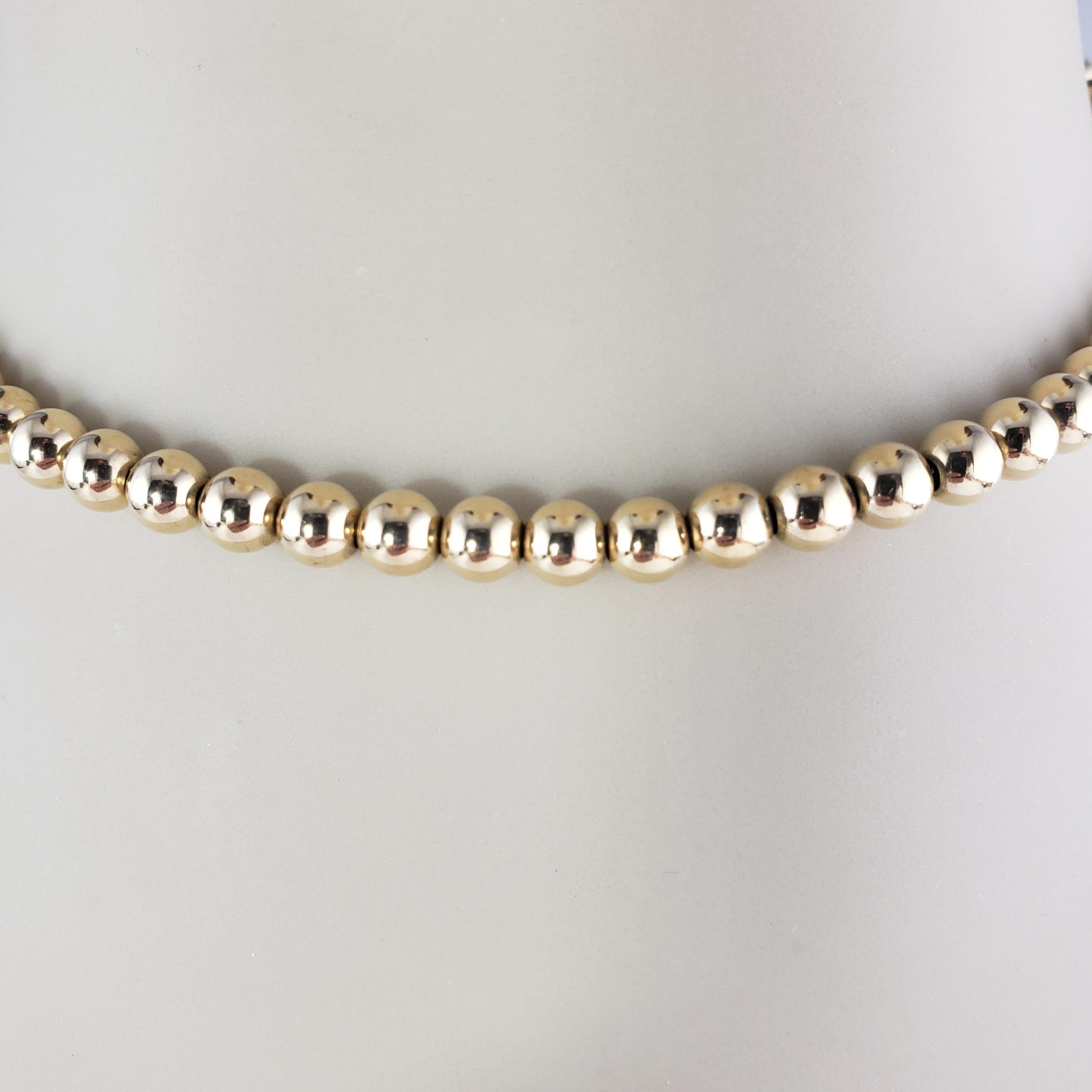 Tiffany & Co. 18 Karat Yellow Gold Bead Necklace 5