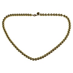 Tiffany & Co. 18 Karat Yellow Gold Bead Necklace