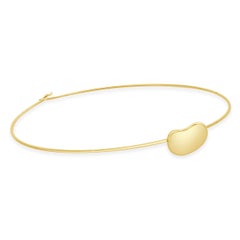 Tiffany & Co. 18 Karat Yellow Gold Bean Wire Wrap Necklace