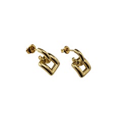 Tiffany & Co. 18 Karat Yellow Gold Biscayne Square Drop Earrings #21535