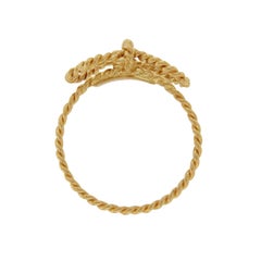 Tiffany & Co. 18 Karat Yellow Gold Bow Twist Wire Ring