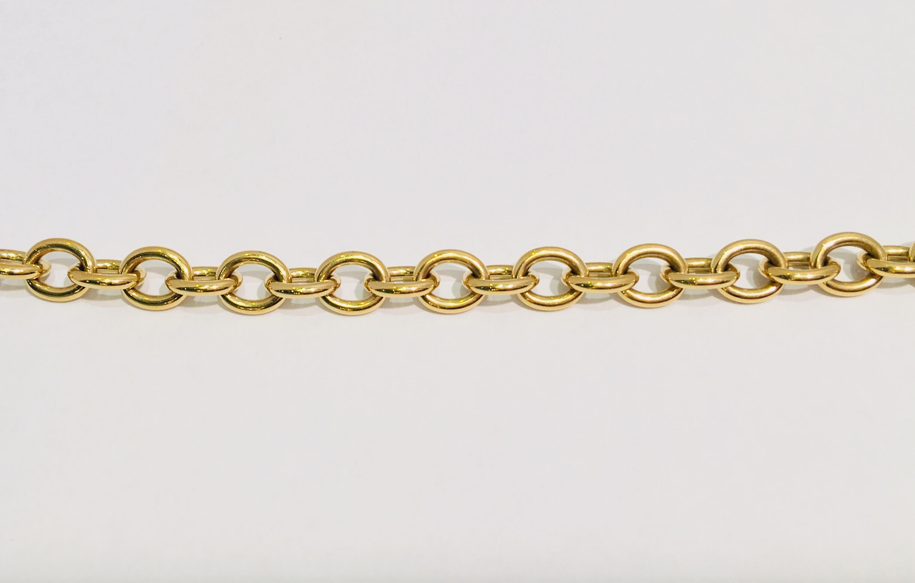 Contemporary Tiffany & Co. Heart Tag 18 Karat Yellow Gold Charm Bracelet