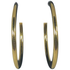 Tiffany & Co. 18 Karat Yellow Gold Classic Hoop Earrings
