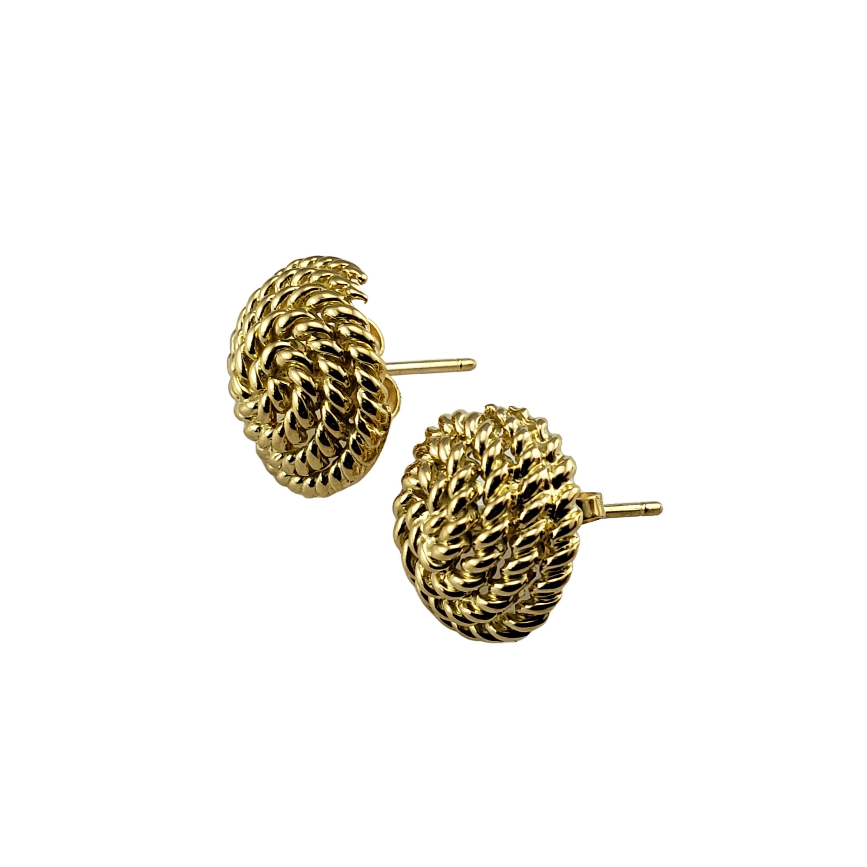 Tiffany & Co. Pendientes de oro amarillo de 18 quilates en espiral #18713 en Bueno estado para la venta en Washington Depot, CT