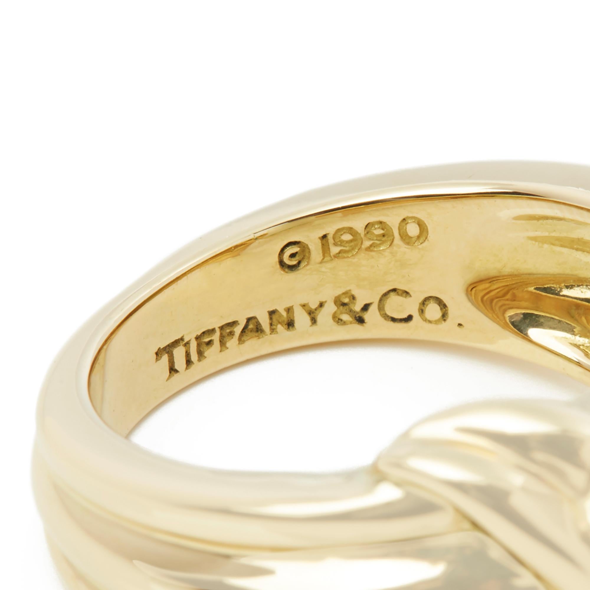 Tiffany & Co. 18 Karat Yellow Gold Colombian Emerald Cocktail Ring 4