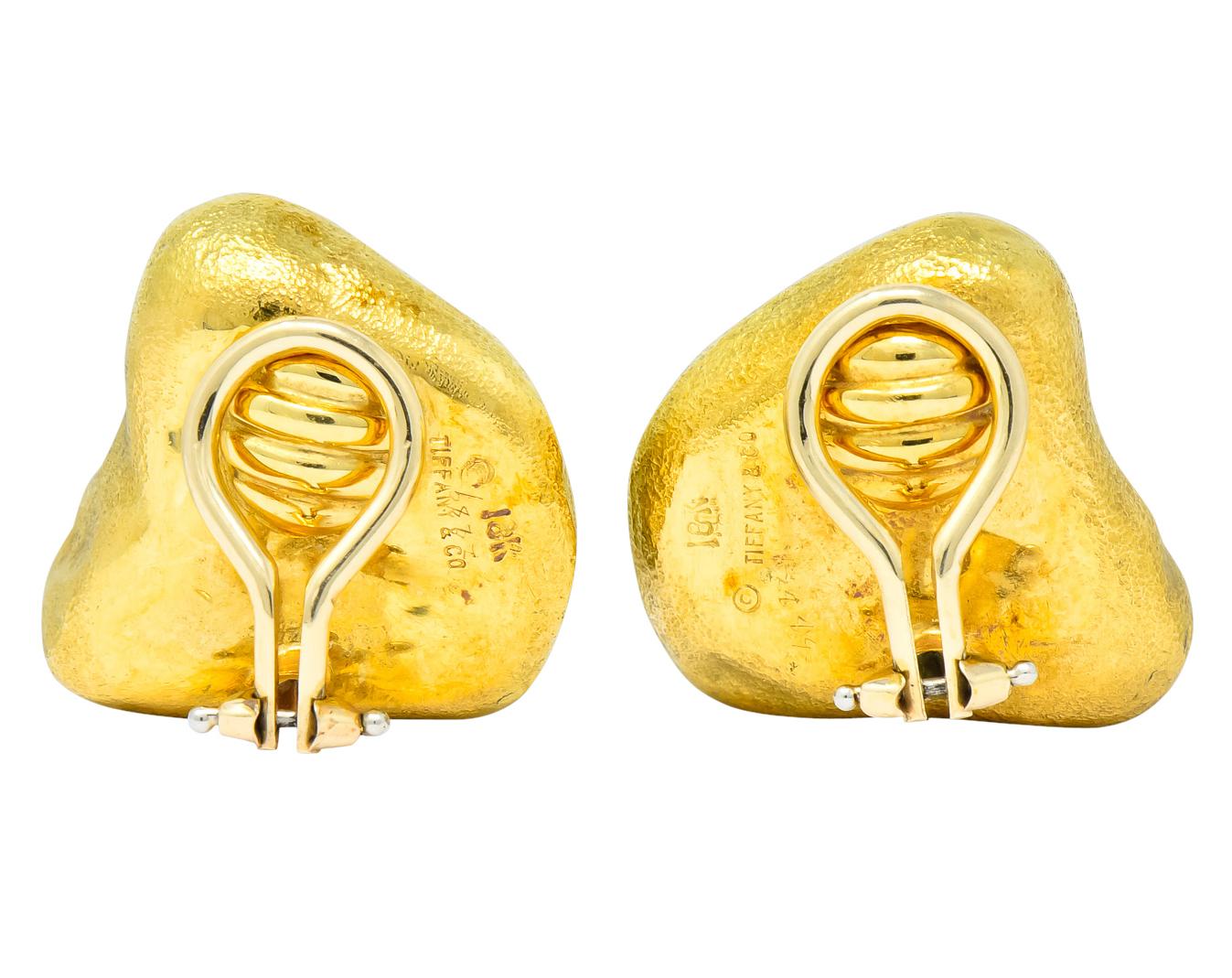 Tiffany & Co. 18 Karat Yellow Gold Contemporary Ear-Clip Earrings 1