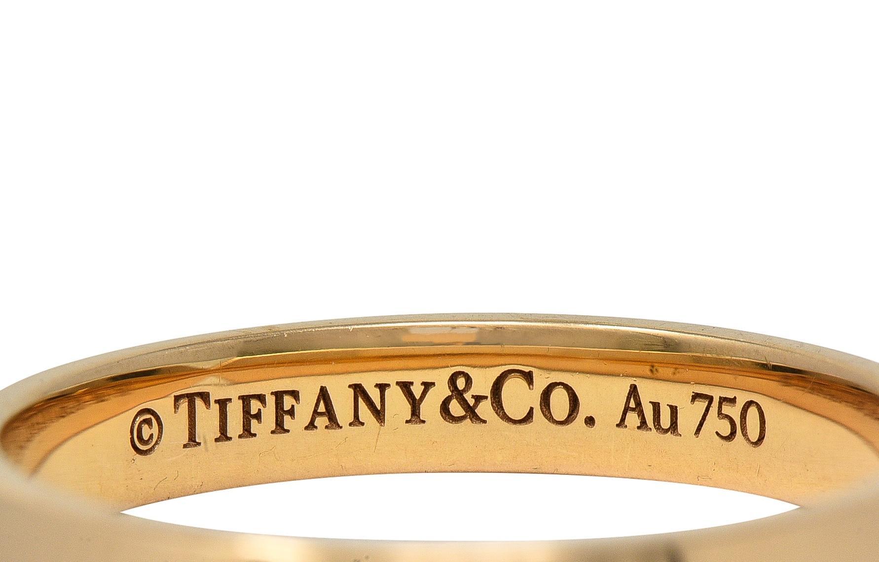 Tiffany & Co. Or jaune 18 carats anneau de mariage contemporain à emboîtement étroit en vente 1