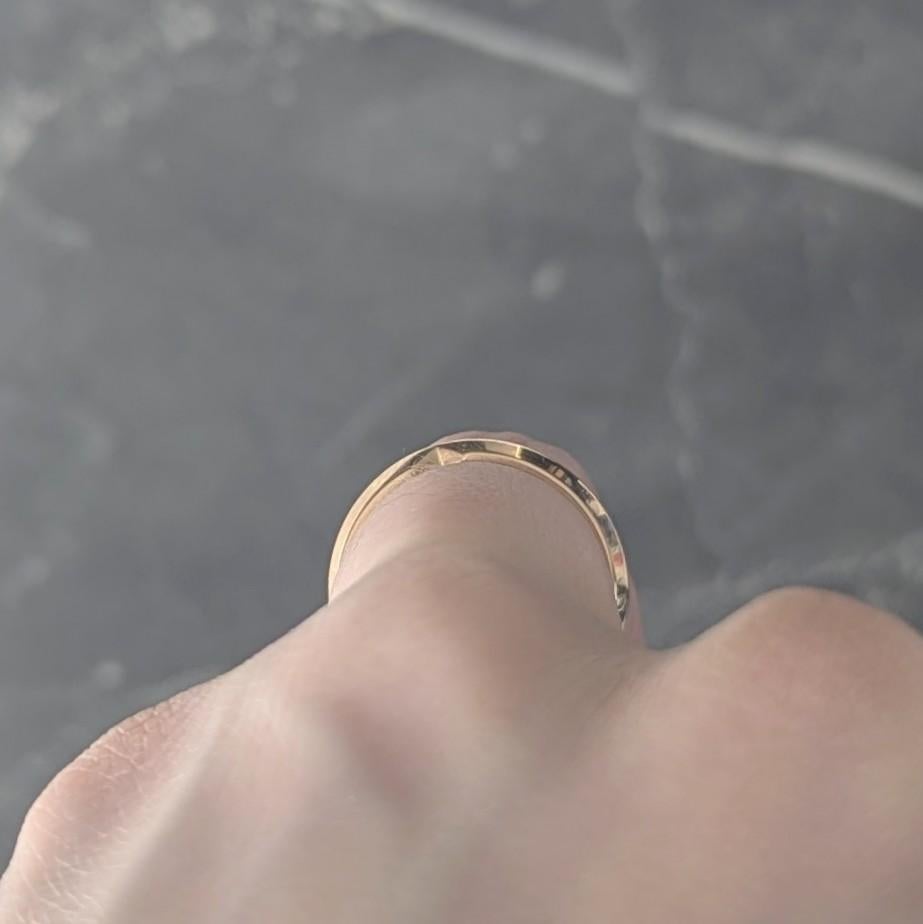 Tiffany & Co. Or jaune 18 carats anneau de mariage contemporain à emboîtement étroit en vente 4