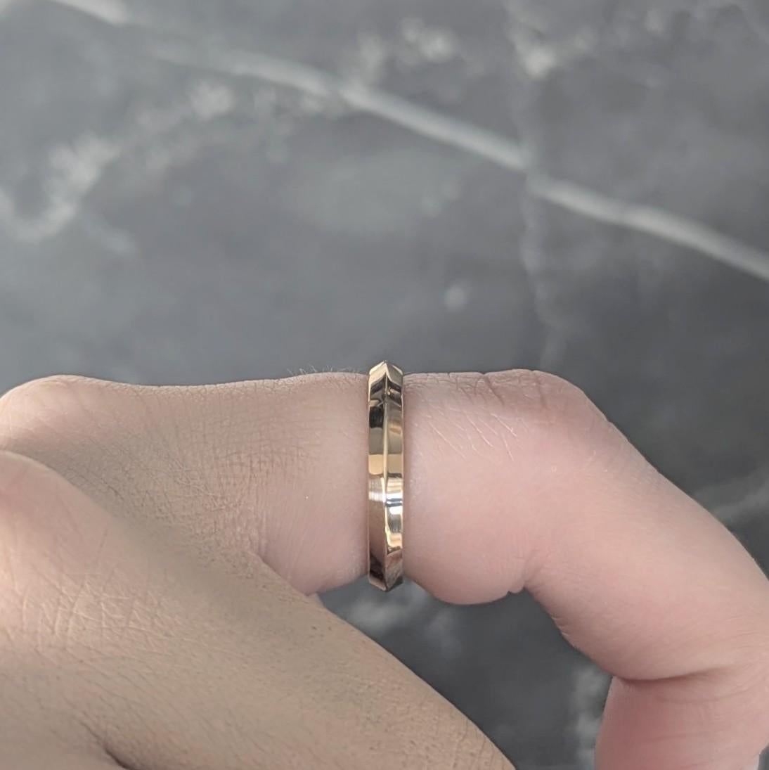 Tiffany & Co. Or jaune 18 carats anneau de mariage contemporain à emboîtement étroit en vente 5