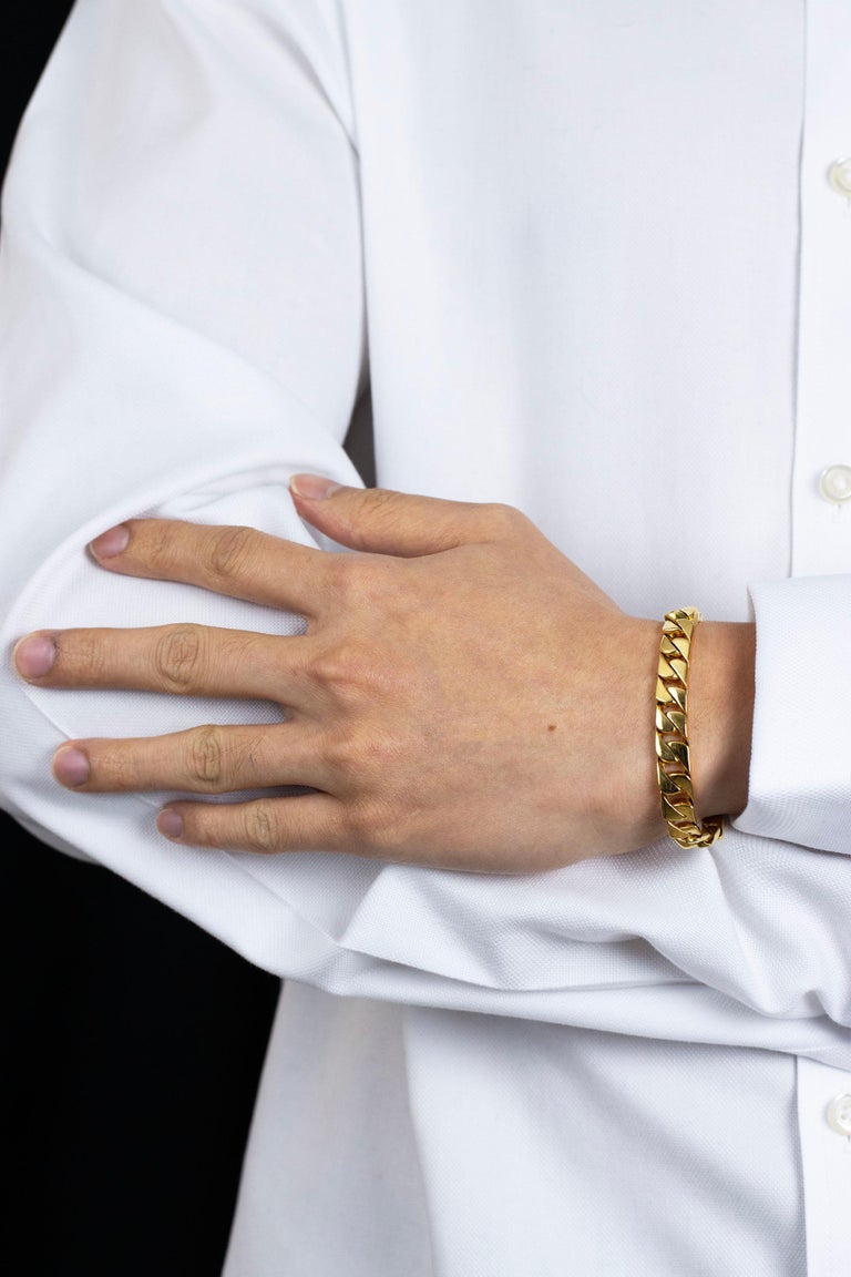 Tiffany and 18k Yellow Gold Cuban Link Men's Bracelet at