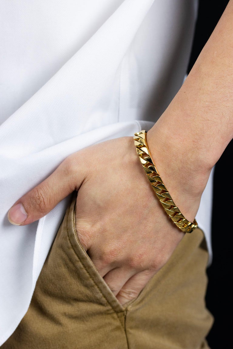 Tiffany and 18k Yellow Gold Cuban Link Men's Bracelet at