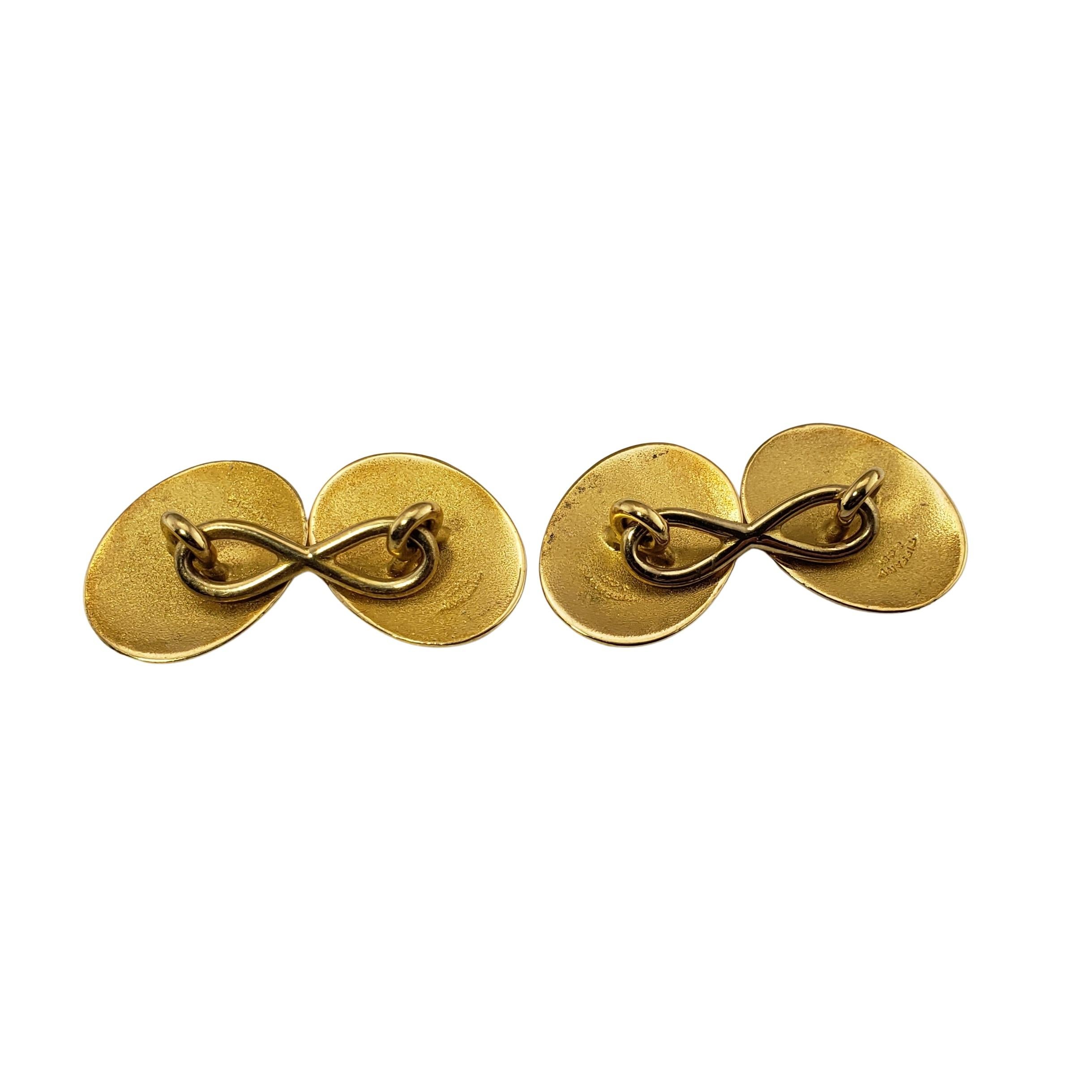 Tiffany & Co. 18 Karat Yellow Gold Cufflinks In Good Condition For Sale In Washington Depot, CT