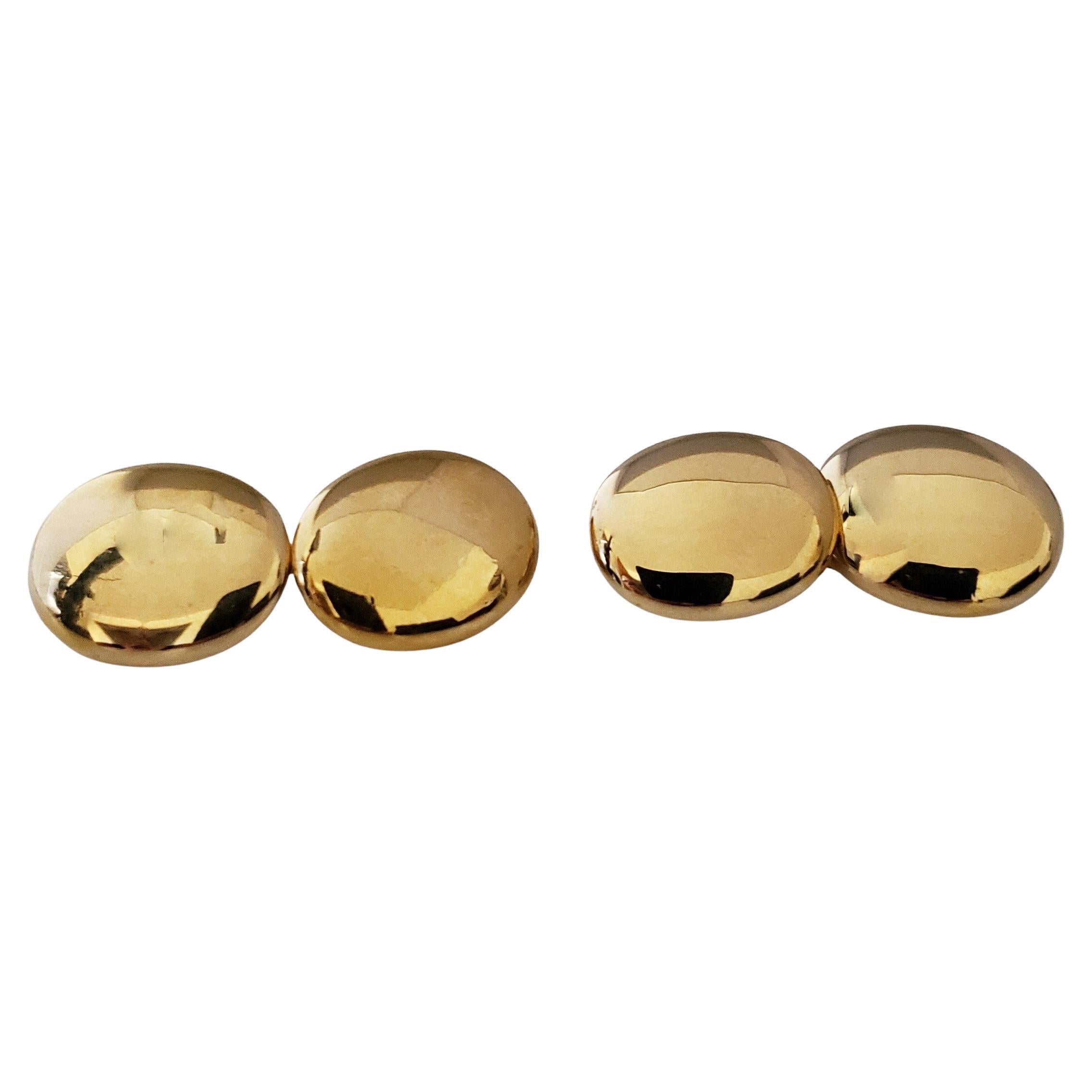Tiffany & Co. 18 Karat Yellow Gold Cufflinks For Sale