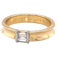 Tiffany & Co. 18 Karat Yellow Gold Diamond Band Ring, 1997