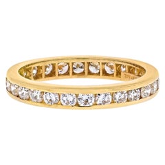 Vintage Tiffany & Co. 18 Karat Yellow Gold Diamond Eternity Band