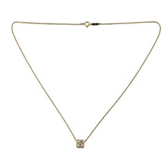 Tiffany & Co. 18 Karat Yellow Gold Diamond Flower Clover Necklace #18225