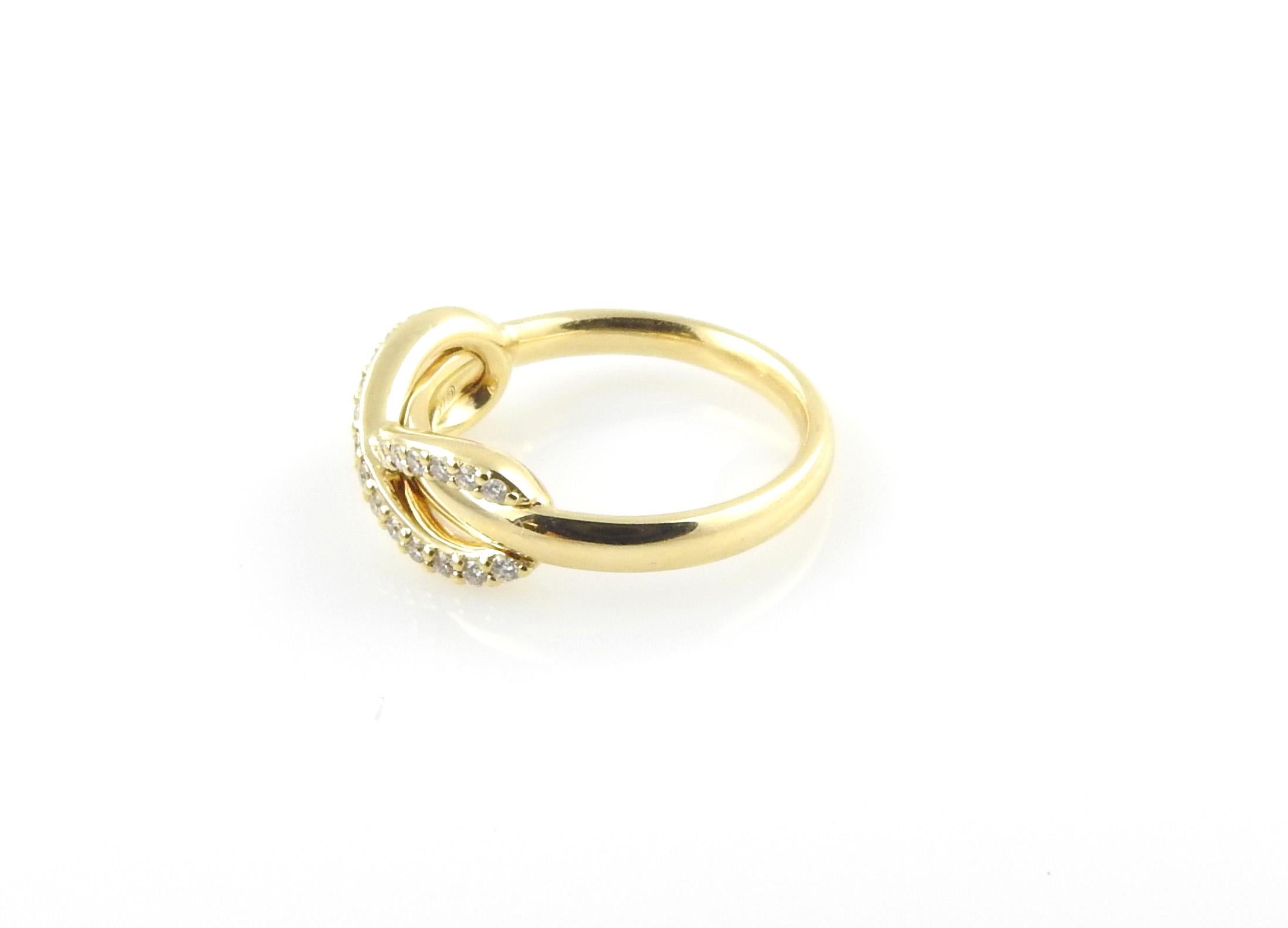 Tiffany & Co. Unendlichkeitsring aus 18 Karat Gelbgold mit Diamanten in Box/Tasche/Buchstütze Damen