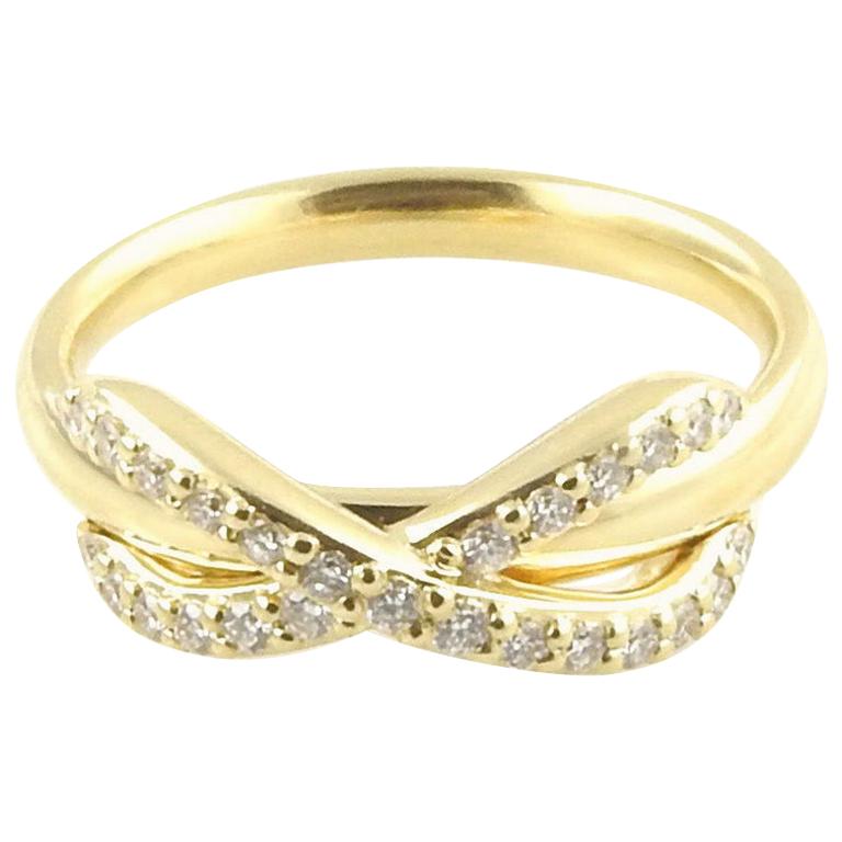 Tiffany & Co. Unendlichkeitsring aus 18 Karat Gelbgold mit Diamanten in Box/Tasche/Buchstütze