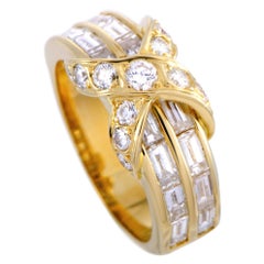 Tiffany & Co. 18 Karat Yellow Gold Diamond Pave Band Ring