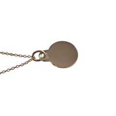 Tiffany & Co. 18 Karat Yellow Gold Disc Pendant Necklace