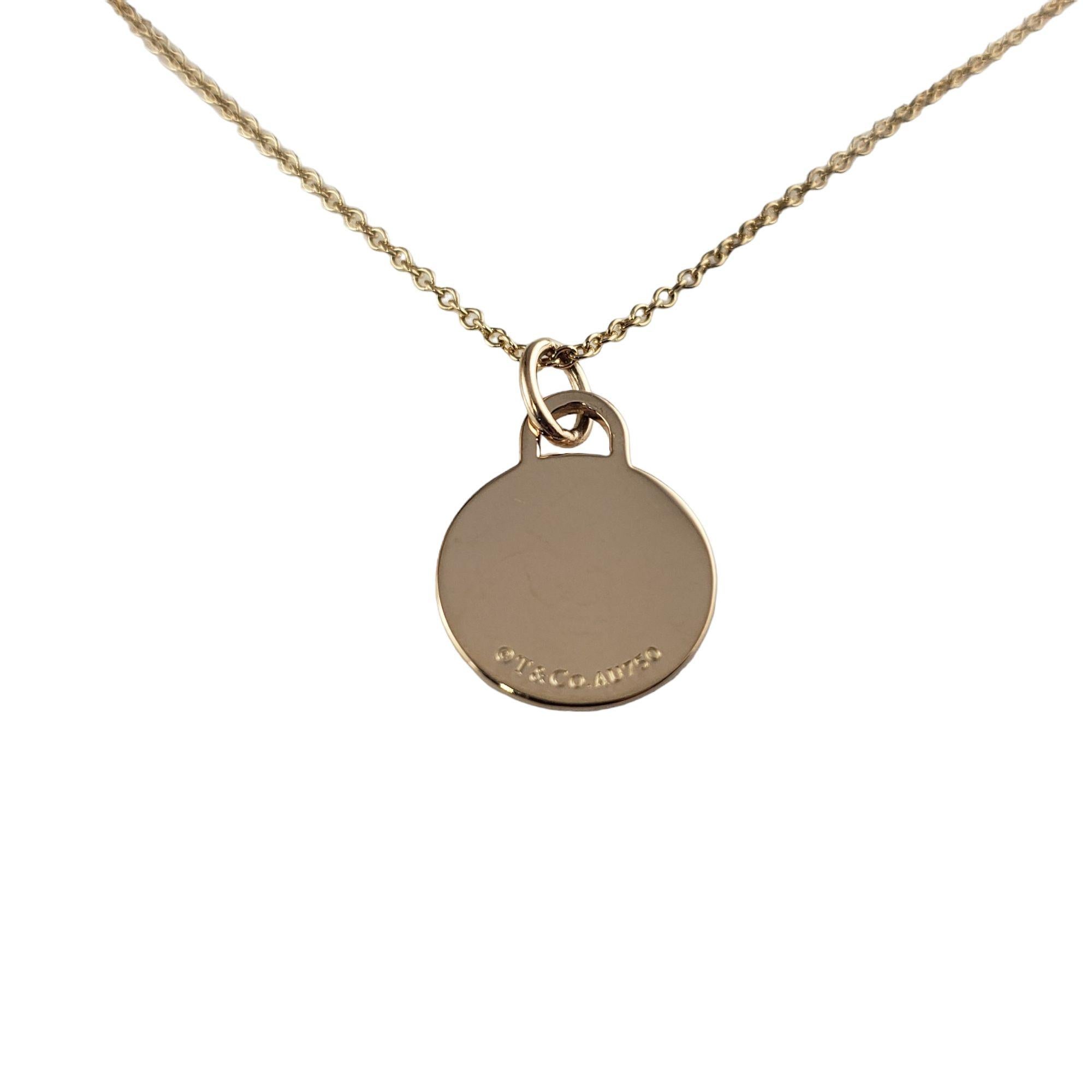 tiffany gold disc necklace