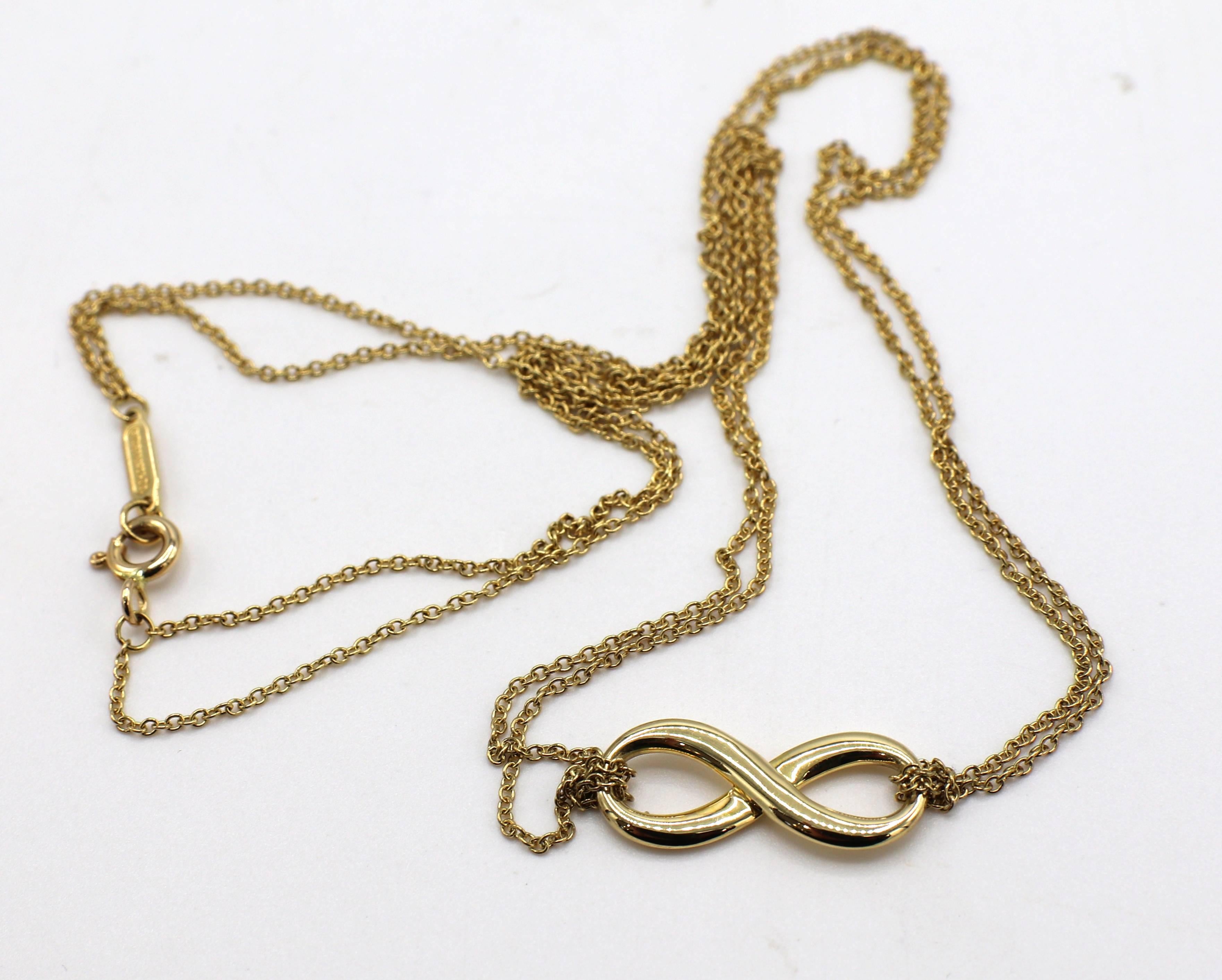 tiffany infinity gold necklace