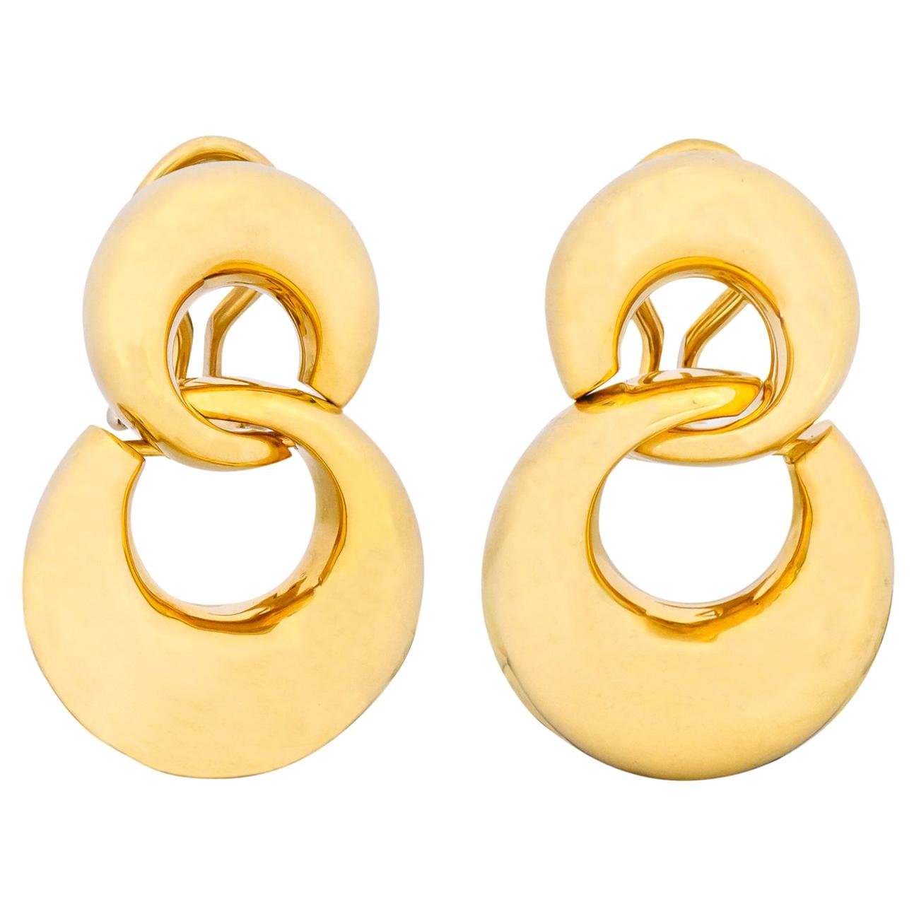 Tiffany & Co. 18 Karat Yellow Gold Drop Earrings