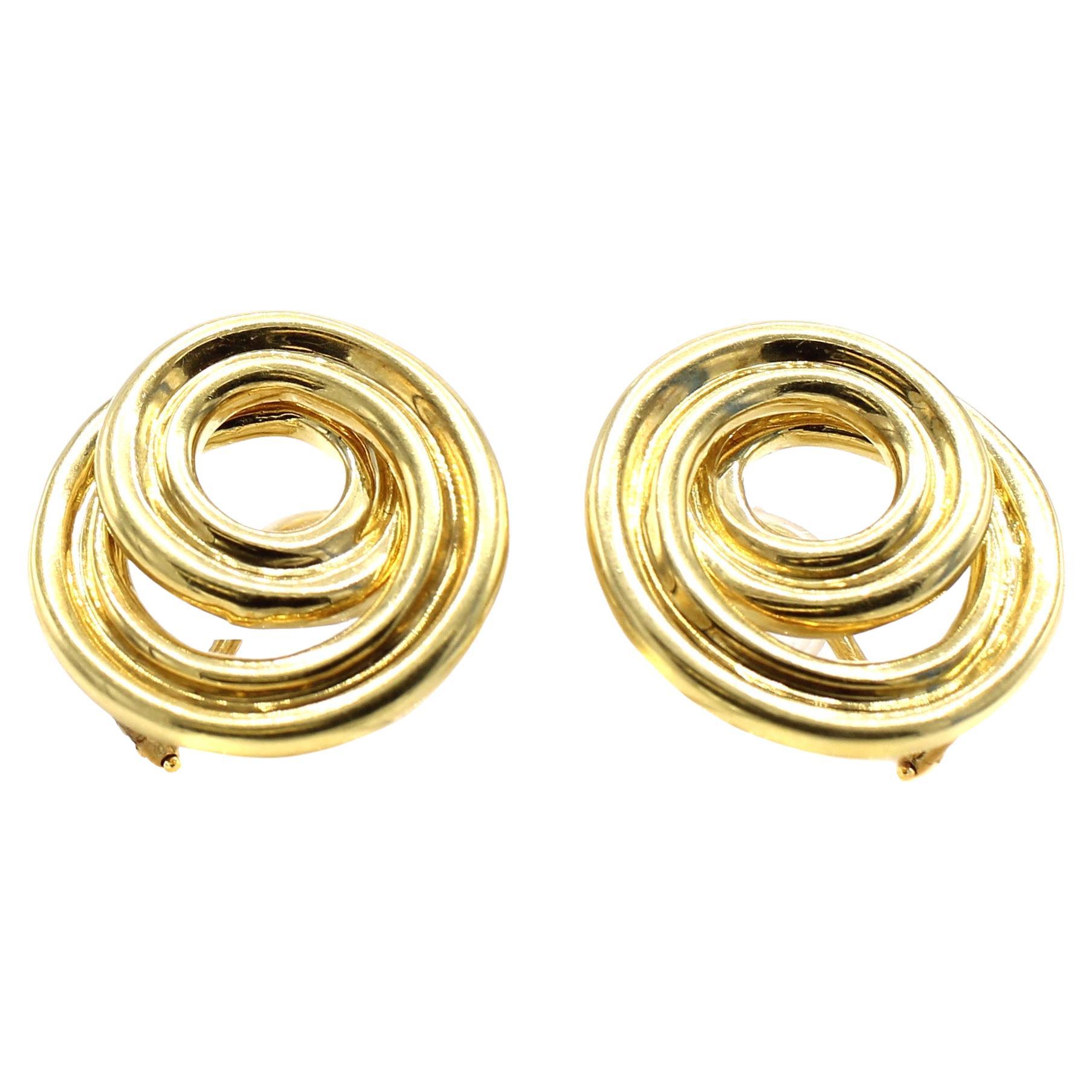 Tiffany & Co. 18 Karat Yellow Gold Ear Clips